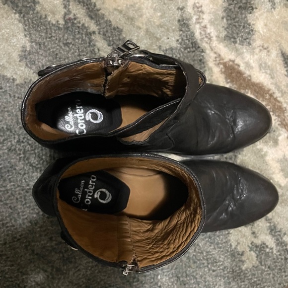 Calleen Cordero Leather Bootie Size 8.5. Boho, Goth, Cowgirl Chic. Gently worn - Picture 3 of 9